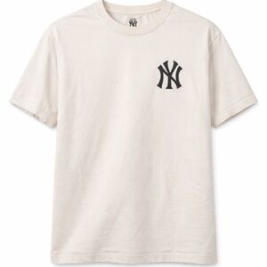 MLB Genuine Merchandise Cream Tee with Black Logo